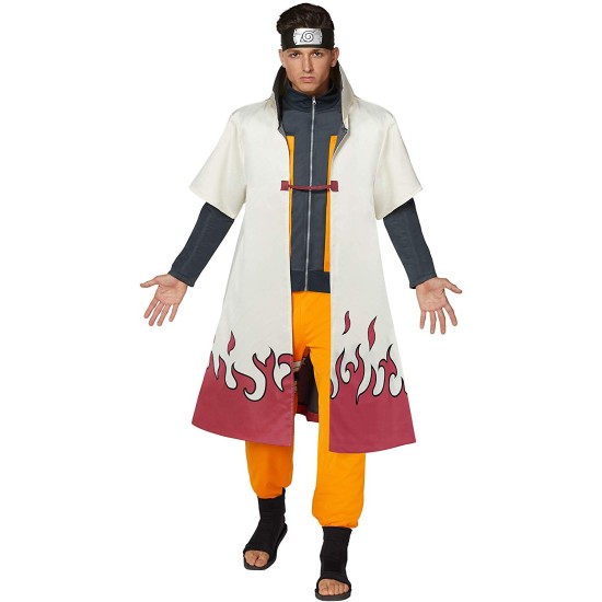 Fantasia Roupão Naruto Hokage Anime Uzumaki Luxo Adulto