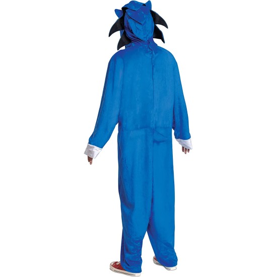 Fantasia Sonic the Hedgehog Luxo Macacão Clássico Adulto