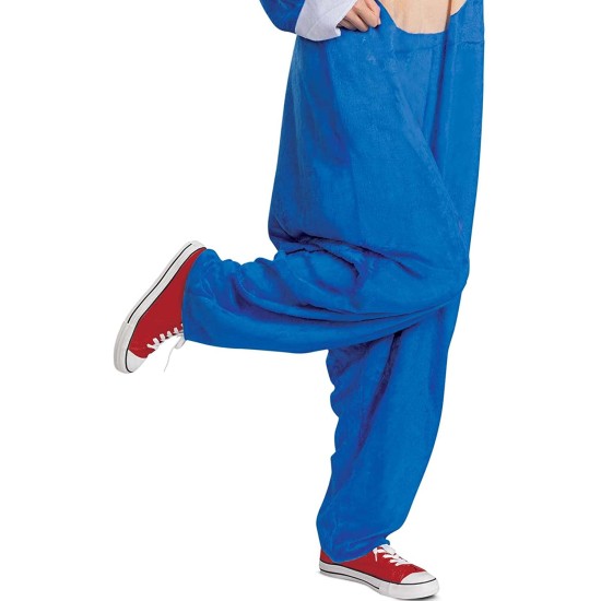 Fantasia Sonic the Hedgehog Luxo Macacão Clássico Adulto