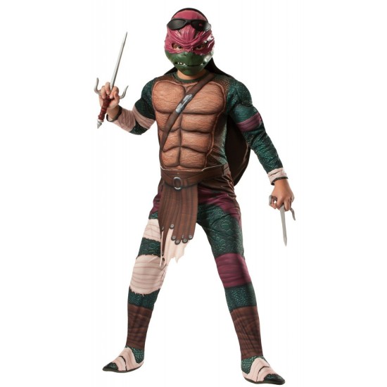 Fantasia Tartarugas Ninja Luxo Rafael com Músculos Adulto
