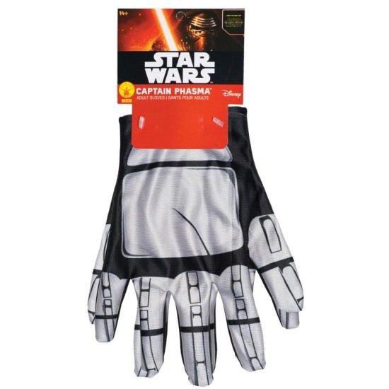 Luvas Phasma Star Wars Luxo Adulto Despertar da Força