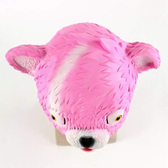 Máscara Fortnite Urso Rosa Adulto Clássica