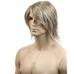 Peruca Adulto Masculina com Fibra Sintética Natural