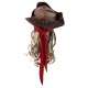 Peruca Jack Sparrow Pirate Chapéu e peruca Luxo Infantil