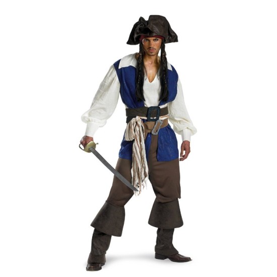 Piratas do Caribe Fantasia Adulto Capitão Jack Sparrow