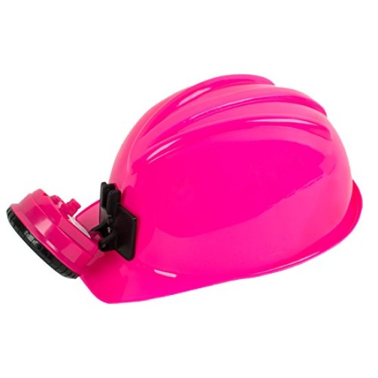 Chapéu Capacete de Engenheiro Construtor Rosa Infantil Luxo