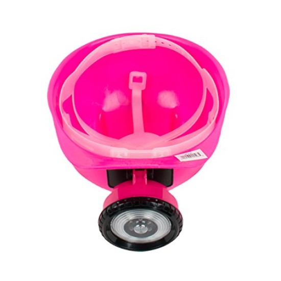 Chapéu Capacete de Engenheiro Construtor Rosa Infantil Luxo
