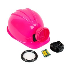 Chapéu Capacete de Engenheiro Construtor Rosa Infantil Luxo