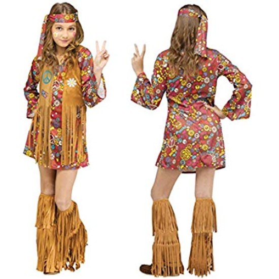 Fantasia de Hippie Paz e Amor Infantil