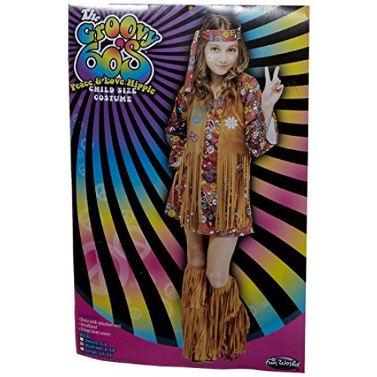Fantasia de Hippie Paz e Amor Infantil