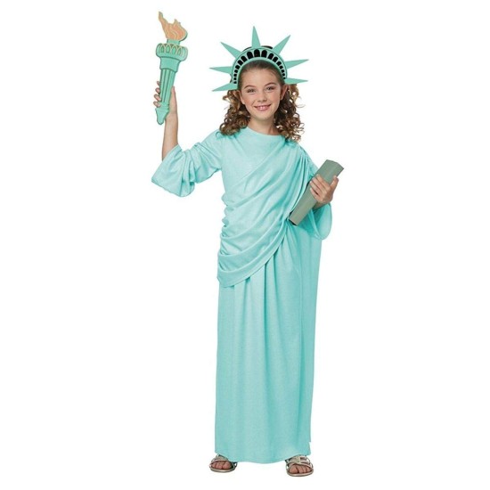 Fantasia Estátua da Liberdade Infantil Luxo