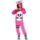 Fantasia Fortnite Urso Rosa Infantil Luxo