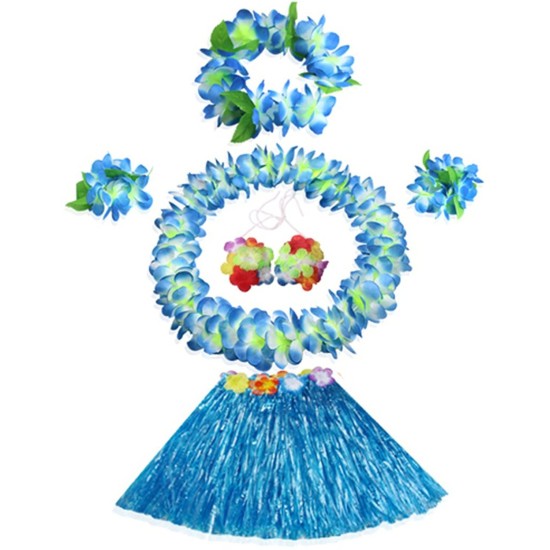 Fantasia Havaiana Clássico Azul Infantil 