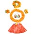Fantasia Havaiana Clássico Laranja Infantil 