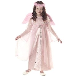 Fantasia Infantil Anjo Rosa Clássica