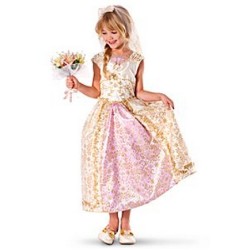 Fantasia Infantil Disney Enrolados Rapunzel de Noiva