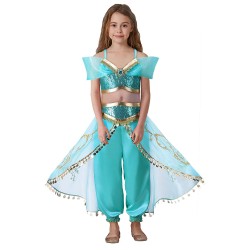 Fantasia Jasmine Luxo Infantil Clássica Luxo