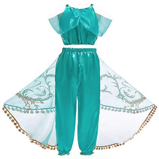 Fantasia Jasmine Luxo Infantil Clássica Luxo