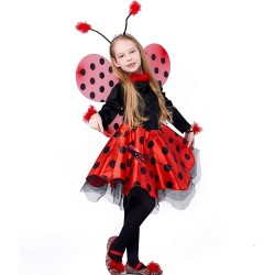 Fantasia Joaninha Infantil Luxo Bailarina