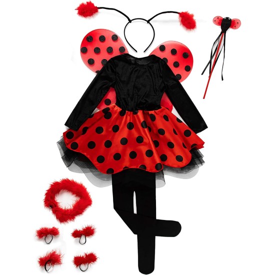 Fantasia Joaninha Infantil Luxo Bailarina