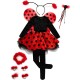 Fantasia Joaninha Infantil Luxo Bailarina