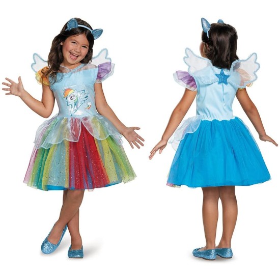 Fantasia Rainbow Dash My Little Pony Infantil Luxo Clássica