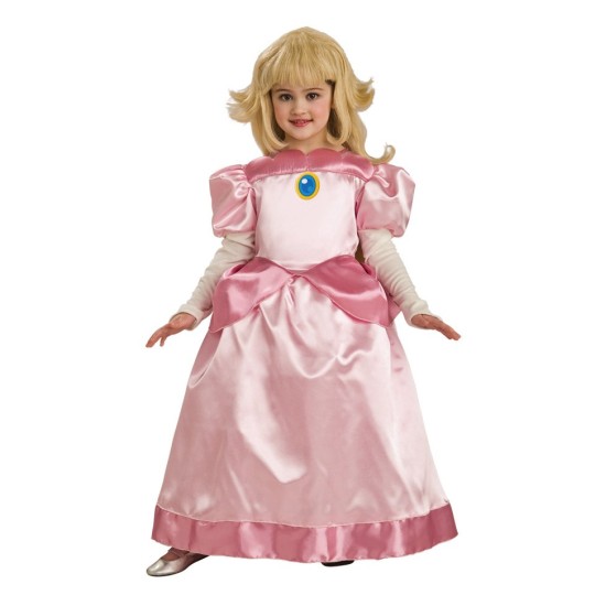 Fantasia Super Mario Bros. Princesa Peach Infantil luxo
