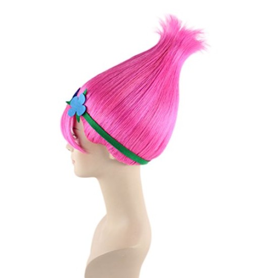 Peruca Princesa Poppy Luxo Infantil