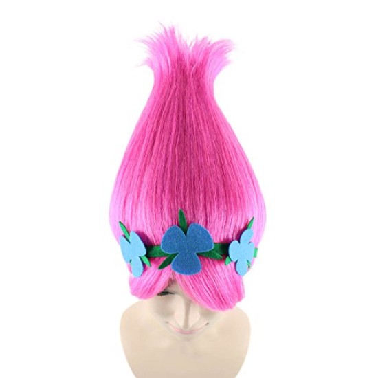 Peruca Princesa Poppy Luxo Infantil