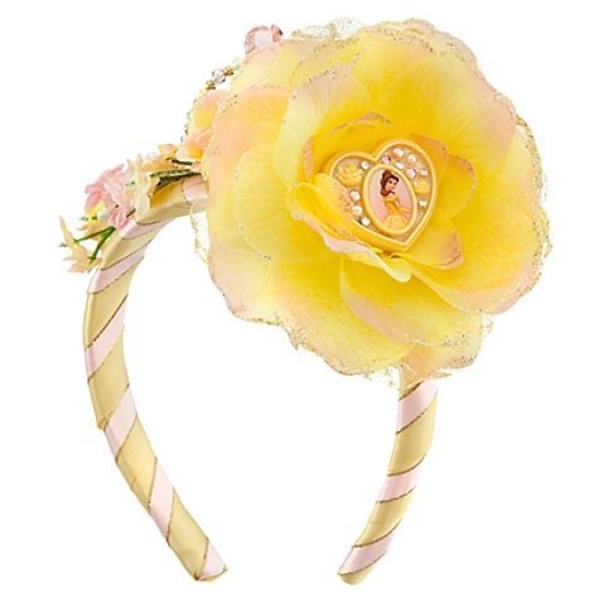 Tiara Bela e Fera Infantil com Flor