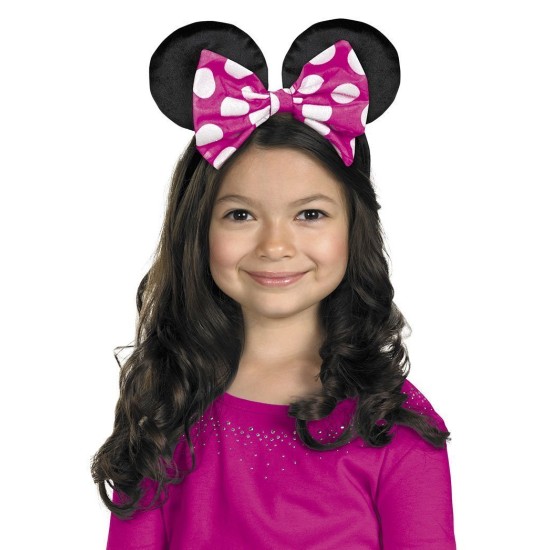 Tiara com Orelhas Minnie Mouse Rosa