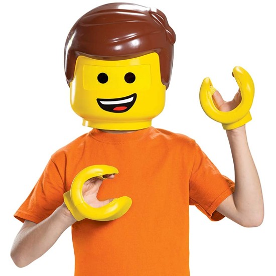 Cabeça Máscara Capacete Lego Emmet Infantil Kit