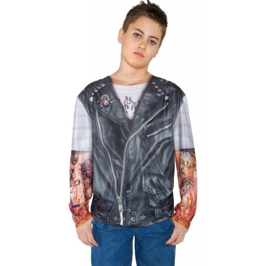 Camiseta Motoqueiro Instinto Selvagem Infantil Luxo