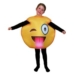 Fantasia Emoji Piscando Infantil Luxo