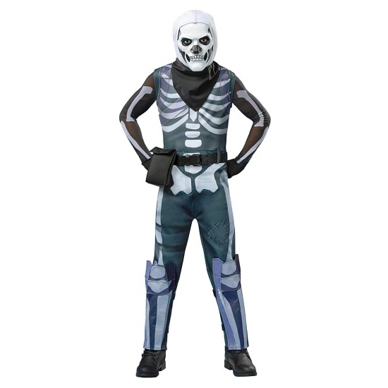 Fantasia Fortnite Skin Skull Trooper Infantil Luxo   
