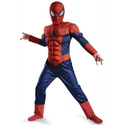 Fantasia Homem Aranha Infantil com Músculos Luz Elite