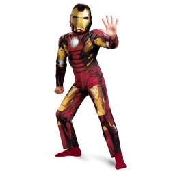 Fantasia Homem de Ferro Infantil com Músculos Os Vingadores