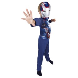 Fantasia Homem de Ferro Infantil com Músculos Patriot