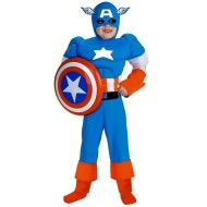 Fantasia Infantil Capitão América com Músculos