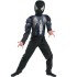Fantasia Infantil Homem Aranha Preto com Músculos Luxo