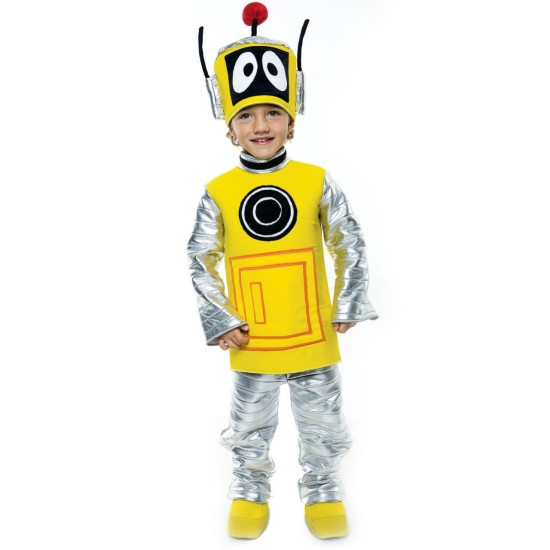 Fantasia Infantil Plex o Robô Amarelo Yo Gabba Gabba