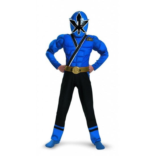 Fantasia Infantil Power Rangers Ranger Azul Samurai