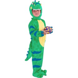 Fantasia Jacaré Infantil  Bebê Luxo Verde Azul