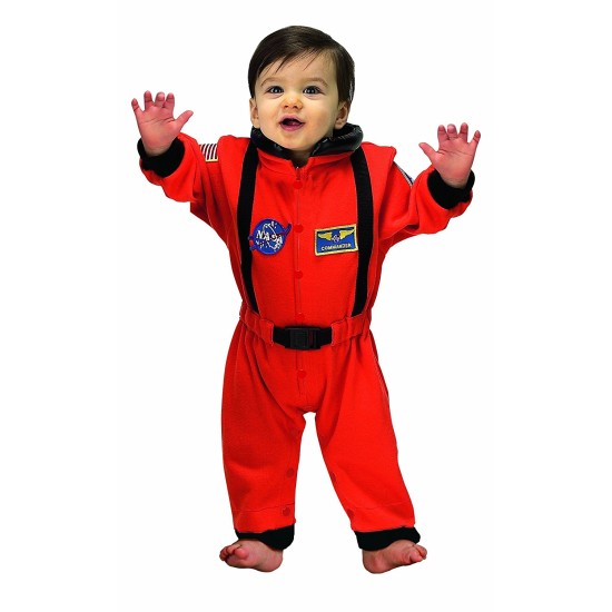 Fantasia Macacão de Astronauta Infantil Laranja