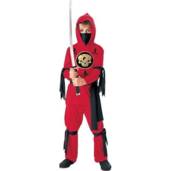 Fantasia Ninja Concept Infantil Vermelho