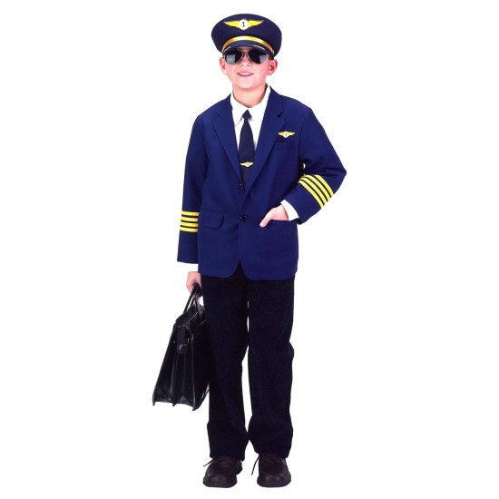 Fantasia Piloto de Avião Infantil Luxo