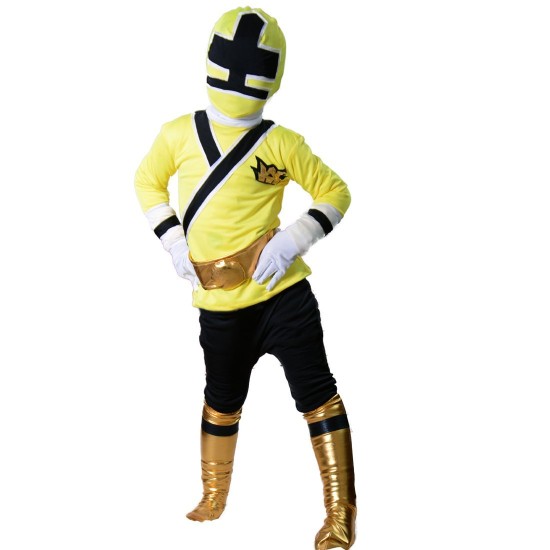 Fantasia Power Rangers Amarelo Luxo Infantil Adolescente
