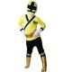 Fantasia Power Rangers Amarelo Luxo Infantil Adolescente