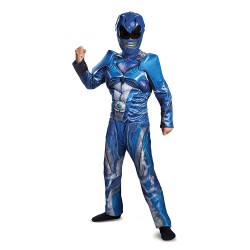 Fantasia Power Rangers Azul Filme Músculos Infantil