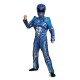 Fantasia Power Rangers Azul Filme Músculos Infantil